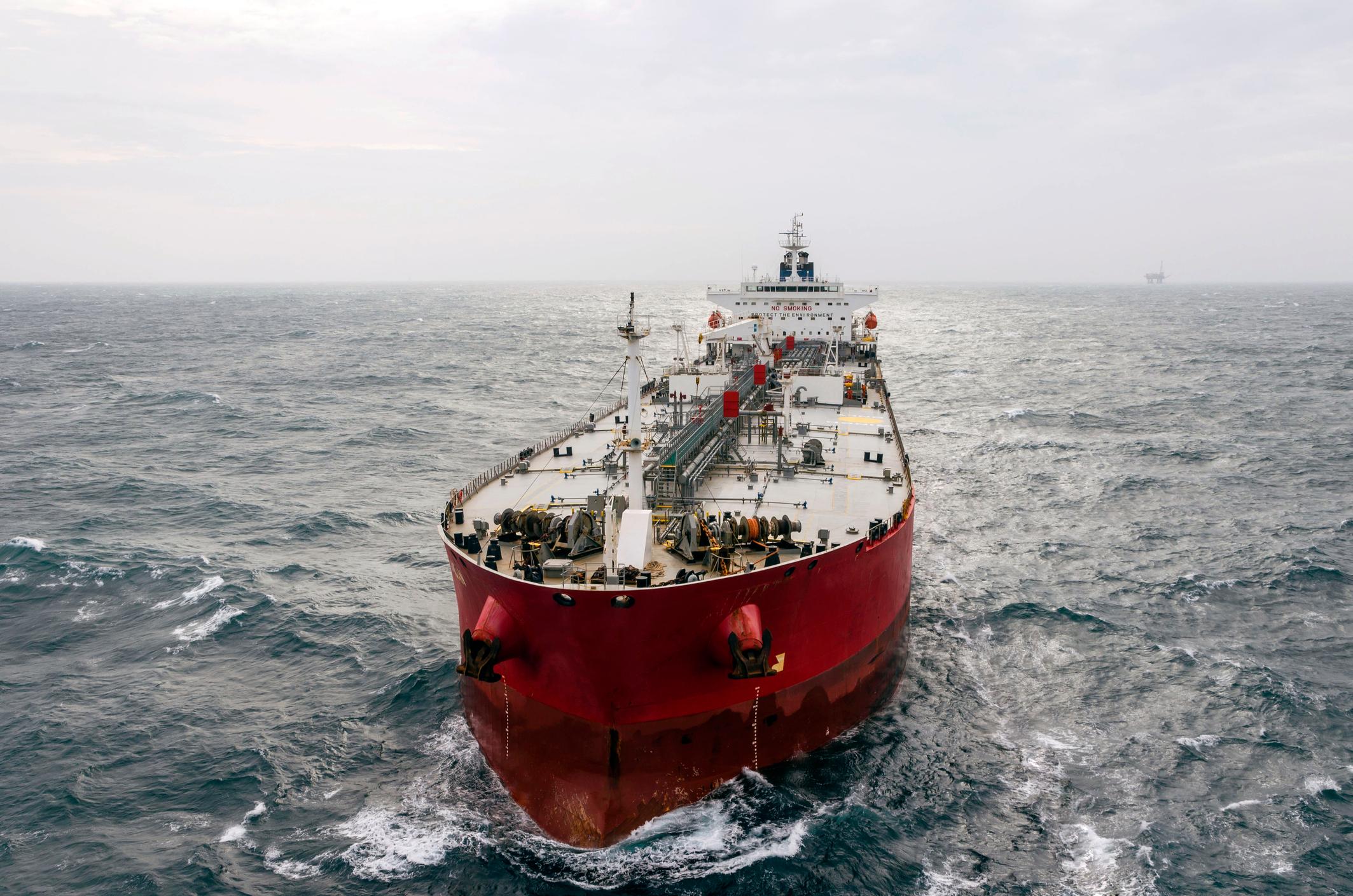 oil tanker at sea